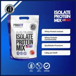 Whey Isolate Protein Mix Refil 1,8kg - Profit Labs Sabor Morango - Imagem 5