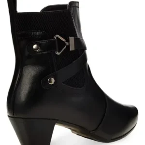 Bota Chelsea Feminina 73241 Com Cano Curto Preto Mooncity - Imagem 5