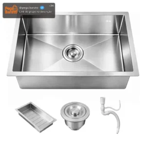 Cuba Cozinha Gourmet Aço Inox 304 Escovado 50x40 Cor Prata Brinovar - Imagem 1