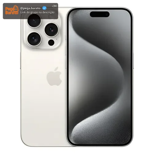 Apple iPhone 15 Pro (128 GB) - Titânio Branco (Novo com caixa aberta)