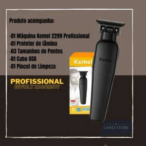 Maquina Maquininha De Cortar Cabelo Profissional Kemei 2299 - Imagem 3