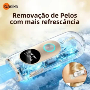 Depilador A Laser De Depilador Luz Pulsada IPL Profissional 9 Níveis De Ajuste, Sensacao Gelo Indolor Depilacao Definitiva, Unissex Para Bivolt Depilacao Laser Dep Portatil, Para Corpo Todo Basike - Imagem 10