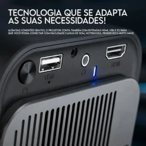 Projetor HY320 Davely Smart TV Android WiFi 6 390 ANSI Lumens Full HD Suporte 4K HDMI Bluetooth 85-200 Polegadas Alto Falante Com Controle Remoto Bivolt Portátil Mini - Imagem 5