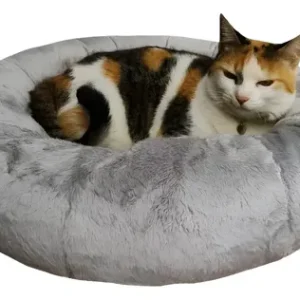 Caminha De Pelúcia Pet Redonda Para Cachorros E Gatos 50x50 - Imagem 4