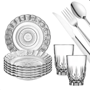 Aparelho De Jantar 20 Peças Com Pratos, Copos E Talheres - Imagem 7