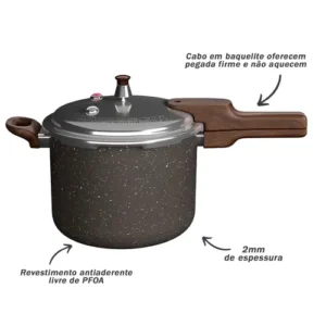 Panela De Pressão Fechamento Externo Presscook Grafito 4,2l - Mimo Style - Imagem 6