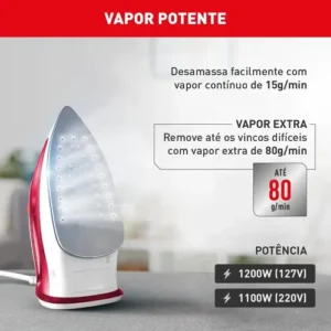 Ferro A Vapor Arno Essentialgliss Base Antiaderente Fmq - Imagem 7