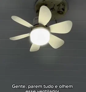 Ventilador de Teto Woosh Flower 60W com Luz LED e Controle Remoto Nohara - Imagem 10