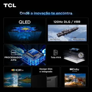 Smart Tv Tcl 75 Qled 4k P7l Wifi Bluetooth Google Tv 75p7l - Imagem 3