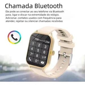 Relógio inteligente smartwatch Bluetooth AIYIN GTS4 Ultra Max masculino e feminino cor Dourado para android ios modos esporte 2.01 51mm Digital Chamada Voz Presente Pulseira para Silicone Assistente - Imagem 4