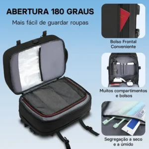 Mochila Viagem Executiva Grande Notebook Masculina Feminina - Imagem 7