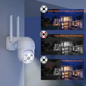 Câmera Segurança Externa Ip Wi-fi Inteligente Com Alarme, 360° Full Hd Ptz Visão Noturna Colorida Rastreamento Humanóide Áudio Bidirecional Ip66 À Prova D'água E À Prova De Poeira Yoosee/ICSEE - Imagem 5