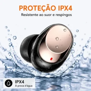 Fone De Ouvido Sem Fio Bluetooth 6.0 Eletro Mex A6s Pro Tws Ipx4 À Prova D'água Com Som Estéreo E Graves Potentes, Para Celulares/esportes/laptops, Branco - Imagem 7