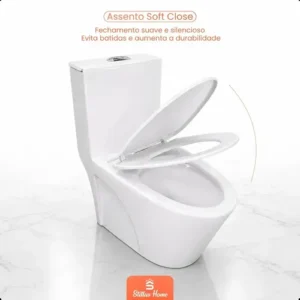 Vaso Sanitário Monobloco Caixa Acoplada Barcelona Cor Branco - Imagem 7