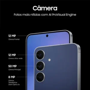 Celular Samsung Galaxy S25 Fe 5g, 256gb, 8gb Ram, Câmera Tripla De 50+12+8, Tela Grande De 6.7 Azul Marinho - Imagem 4