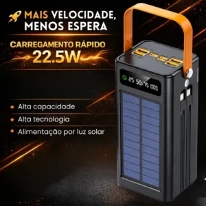 Carregador Portátil Power Bank Solar Turbo 50.000mah Rápido - Imagem 5
