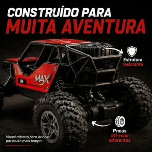 Carrinho Controle Remoto Rally Jipe Max Carro Grande Bateria Recarregavel Off Road Com Amortecedores 4x4 Brinquedo Kizumba - Imagem 5