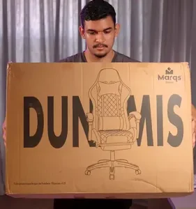Cadeira De Escritorio Gamer Ergonômica Dunamis Preta Marqs Home Reclinável 180kg Resistente Giratória Confortavel Computador - Imagem 12