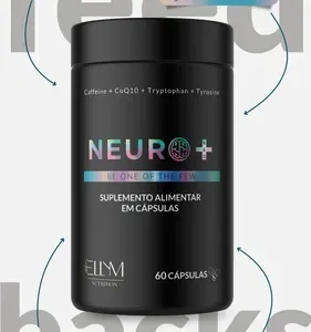 Kit 2 Neuro+ 60 Capsulas Nootropico Energético Foco Cafeina Taurina Magnesio Triptofano Taurina B12 L-Tirosina B3 B9 Memoria Energia Triptofano Vitaminas D Coenzima Q10 Ellym Nutrition - Imagem 6