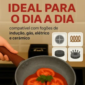 Frigideira Antiaderente 24cm Fogão Indução Gás Cooktop Elétrico - Imagem 6