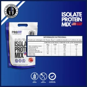 Whey Isolate Protein Mix Refil 1,8kg - Profit Labs Sabor Morango - Imagem 3