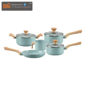 Jogo De Panelas Com 5 Peças Mimo Style Pratic Cook Verde - Imagem 1