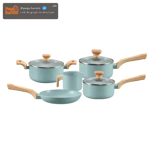 Jogo De Panelas Com 5 Peças Mimo Style Pratic Cook Verde
