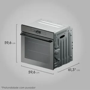 Forno de Embutir Electrolux Elétrico 80L Expert com VaporBake e Wi-fi Cinza (OE8EW) - Imagem 4