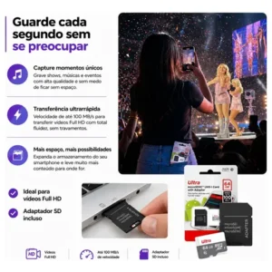 Cartão Memória 64gb Câmeras Segurança Fotográfica Drones - Imagem 4