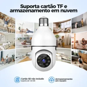 Câmera De Segurança Lâmpada Interna Externa 2mp Wi-fi 360° - Imagem 9