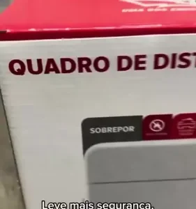 Quadro de Distribuição 4 disjuntor DIN elétrica sobrepor Forceline Branco - Imagem 9