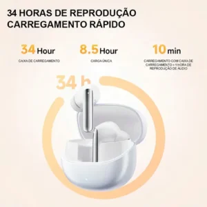 Fone De Ouvido Qcy HT08 Melobuds Pro Anc Conexão Cor Preto - Imagem 6