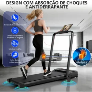 Esteira Elétrica Ergométrica Residencial Dobrável C/tela Led - Imagem 5