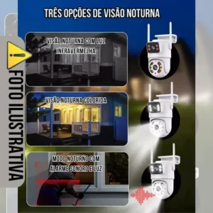 Câmera Dupla Segurança Wifi Ip Externa Lente 6mp App Yoosee - Imagem 8