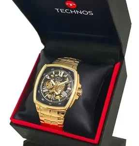 Relógio Technos Automático Masculino Dourado G3265ai1p Dourado Preto - Imagem 2
