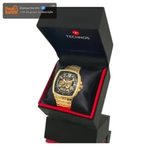 Relógio Technos Automático Masculino Dourado G3265ai1p Dourado Preto - Imagem 1