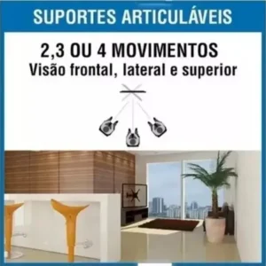 Suporte Articulado De Parede Para Tv monitor De 14 Até 55 Polegadas Artflex Suportes Art 55 - Preto - Imagem 3