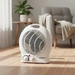 Aquecedor Caloventor Elétrico Good&Go GG-AQ01 2000W Portátil Com Termostato Branco - Imagem 8