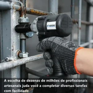 Chave de Impacto Brushless Furadeira Parafusadeira–2 Baterias + Maleta, Profissional Sem Fio Bivolt Preto ADESKE para montagem, reparos e construção BS-HT01 - Imagem 8