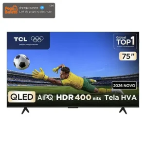 Smart TV TCL 75 Polegadas QLED 4K P7L WiFi Bluetooth Google TV HDR10+ 120 Hz VRR AIPQ 75P7L - Imagem 1