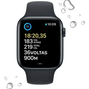 Apple Watch SE GPS (2da gen) - Caixa meia-noite de alumínio 44 mm - Pulseira esportiva meia-noite - Padrão - Imagem 2