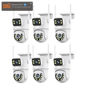 Kit 6 Camera Segurança Ip A29 Prova D'agua Lente Dupla Icsee - Imagem 1