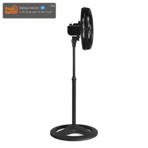 Ventilado De Coluna Turbo 6 Pás 40cm Preto Ventisol Diâmetro 40 Cm Frequência 80 Watts - Imagem 1