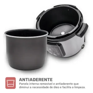 Panela De Pressão Elétrica Digital 6l, Fmaxx, Inox 1000w - Imagem 5
