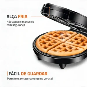 Máquina De Waffles Antiaderente Mondial Pratic Gw01 1200w - Imagem 6