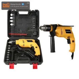 Furadeira De Impacto Kit Furadeira Com Maleta E Acessórios - Imagem 1