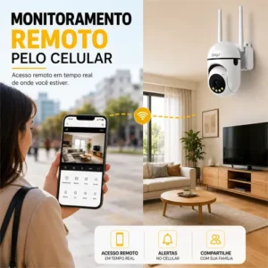 Câmera De Segurança Wi-fi 3mp Visão Noturna Colorida Áudio - Imagem 6