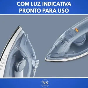 Ferro De Passar Roupas A Vapor E Seco Electrolux Esi10 1200w Efficient Base Antiaderente Com Auto Limpeza Spray Vapor Vertical Cabo Giratório Azul-claro 127v - Imagem 4