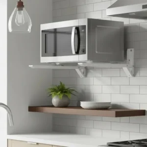 Suporte Para Microondas E Forno Elétrico Ajustável De Parede Branco Aço Carbono 30kg Dion Df2 - Imagem 1
