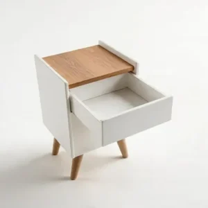 Mesinha De Cabeceira Lateral Retro Luxo Branco Fosco Gaveta - Imagem 10